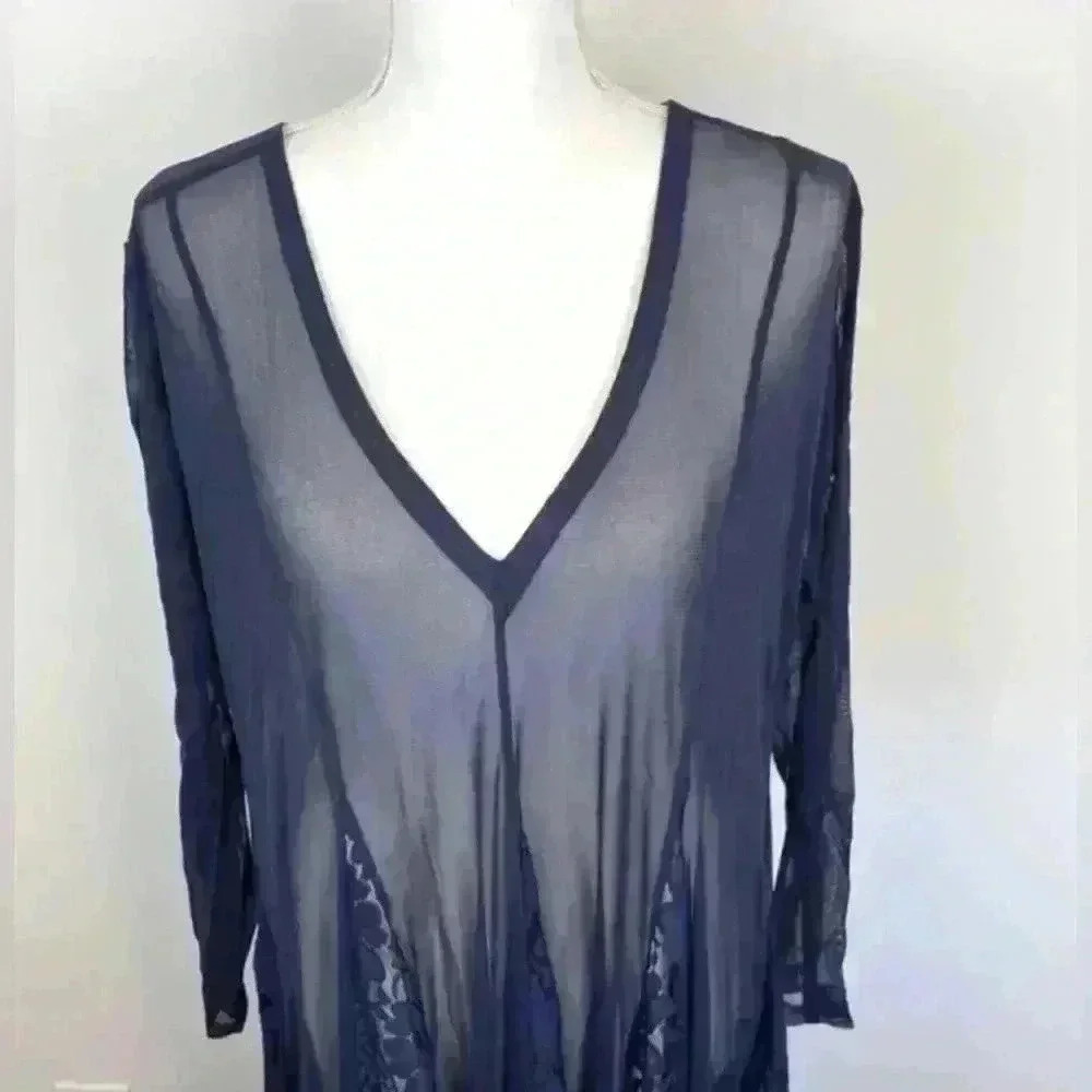 NWT! Free People X We Are HAH Mama C Whit Slip Dress Navy - Picture 10 of 11